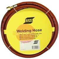 071262102P ESAB / GCE Acetylene Hose - Red, 10mm x 5m, Fitted 3/8