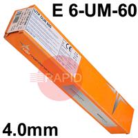 11001 UTP DUR 600 Hardfacing Electrodes 4.0mm Diameter x 450mm Long. 5.9kg Pack (90 Rods). E 6-UM-60
