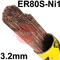 132332R150 ESAB OK Tigrod 13.23 3.2mm Steel TIG Wire, 5Kg Pack - AWS A5.28 ER80S-Ni1