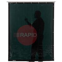 14.16.04 Cepro Green-6 Welding Curtain with Eyelets All Around - 180cm x 120cm (6ft x 4ft) EN 25980
