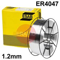 1805129870 ESAB OK Autrod 4047 1.2mm Aluminium MIG Wire, 7Kg Reel. (OK Autrod 18.05) ER4047