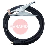 20535R 5M Earth Return Cable Assembly. 50mm Sq Cable 35/50mm Dinse Termination. 400amp