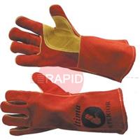 30301 S6 Red / Gold Premium Gauntlet - One Size