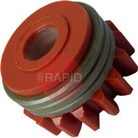 3133210 Kemppi Feed Roller. Standard Red, 1.0mm -1.2mm Plain V Groove