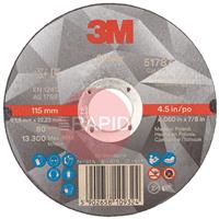 3M-51787 3M Silver Flat Cut-Off Wheel 115mm x 1.6mm x 22.23mm (Box of 25)