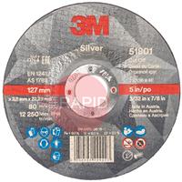 3M-51801 3M Silver Depressed Cut-Off Wheel 125mm x 2.5mm x 22.23mm (Box of 25)