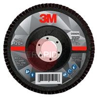 3M-51997 3M Silver Conical Flap Disc 769F 115mm x 22.23mm, 120+ Grit (Box of 10)
