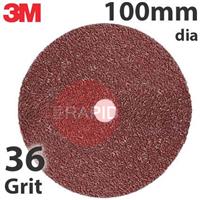 3M-89713 3M 782C Fibre Disc, 100mm Diameter,  36+ Grit, Box of 25