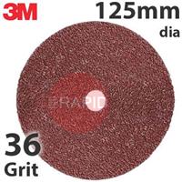 3M-89715 3M 782C Fibre Disc, 125mm Diameter, 36+ Grit, Box of 25