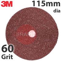 3M-89718 3M 782C Fibre Disc, 115mm Diameter, 60+ Grit, Box of 25