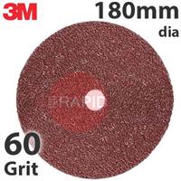 3M-89720 3M 782C Fibre Disc, 180mm Diameter, 60+ Grit, Box of 25