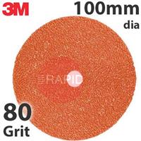 3M-89737 3M 787C Fibre Disc, 100mm Diameter, 80+ Grit, Box of 25