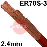 580358 Lincoln Electric LNT 25, 2.4mm Steel TIG Wire, 5Kg Pack, ER70S-3