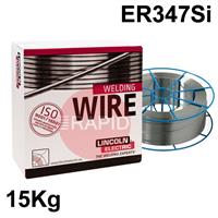 58124 Lincoln LNM 347Si, Stainless MIG Wire, 15Kg Reel, ER347Si