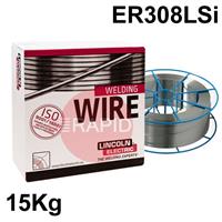58138 Lincoln Electric LNM 308LSi, Stainless Steel MIG Wire, 15Kg Reel, ER308LSi
