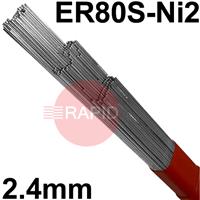600223 Lincoln LNT Ni2.5, 2.4mm Steel TIG Wire, 5Kg Pack, ER80S-Ni2