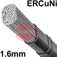 703016 Cupronickel 70/30 High Nickel Tig Wire, 1.6mm Diameter x 1000mm Cut Lengths - AWS A5.7: ERCuNi. Price/Kg