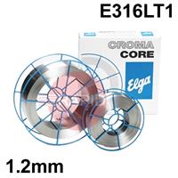 95741012 Elga Cromacore DW 316LP, 1.2mm Stainless Flux Cored MIG Wire, 15Kg Reel, E316LT1-4/-1