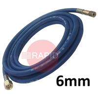 A5108 Fitted Oxygen Hose. 6mm Bore. G1/4