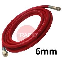 A5121 Fitted Acetylene Hose. 6mm Bore. G1/4