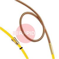 BL-Yel-BRSS-1.4-1.6 Binzel Yellow Combination Teflon & Brass Liner for Soft Wire, 1.4mm - 1.6mm (3m - 5m)