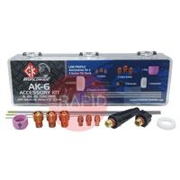 CK-AK6 CK Low Profile TIG Torch Accessory Kit for CK9, CK20, CK100, FL130, CK200, CK230, FL230 (See Chart for Contents)
