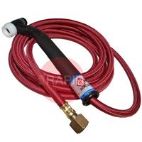 CK-CK1712RSFFX CK17 Flex Head Gas Cooled TIG Torch With 1pc 4m Superflex Cable, 3/8 BSP, 150 Amp @ 100% Duty Cycle
