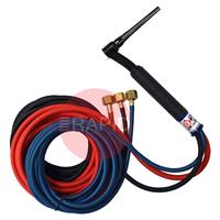 CK-CK325SFFX CK 300 3 Series Water Cooled 350Amp TIG Torch with 8m Superflex Cables, 3/8