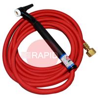 CK-CK925RSFFX CK9 Flexi Head Gas Cooled TIG Torch with 1pc 8m Superflex Cable, 3/8