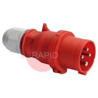 CON40432CP 4 Pin 400V 32A Mains Plug (Red)