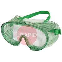 E2GCDV1 Lightweight Safety Goggles - Clear Lens. Indirect Ventilation with Elastic Headband Clip EN166
