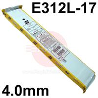 E312L40E ESAB OK 68.81 312L Stainless Steel Electrodes 4.0mm Diameter x 350mm Long.1.8kg Vacpac (29 Rods). E312L-17