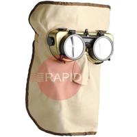 EF813000 Leather 30cm Mask with Flip Up Goggles (Monkey Mask)