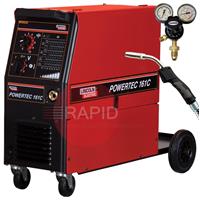 K14040-2P Lincoln Powertec 161C MIG Welder Ready to Weld Package - 230v, 1ph
