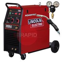 K14056-2P Lincoln Powertec 305C MIG Welder Ready To Weld Package with 2-Roll Drive System - 400v, 3ph