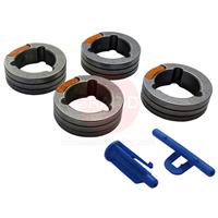 KP14150-V1012R Lincoln Drive Roll Kit Knurled-Groove 1.0mm -1.2mm Cored Wire - Orange