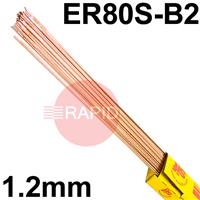 RA321250 SIFSteel A32 Steel Tig Wire, 1.2mm Diameter x 1000mm Cut Lengths - AWS A5.28 ER80S-B2. 5.0kg Pack