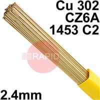RO012425 SIF SIFBRONZE No 1 2.4mm Tig Wire, 2.5kg Pack - EN 1044: CU 302, BS: 1845: CZ6A 1453 C2