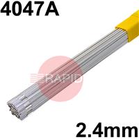 RO162425 SIF Sifalumin No.16 4047A Aluminium Tig Wire, 2.4mm Diameter x 1000mm Cut Lengths - EN ISO 17672 S AL 4047A (AlSi12) - 2.5kg Pack