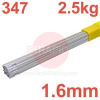 RO201625 SIFSTEEL STAINLESS 347 1.6mm Diameter 2.5Kg Tig Wire, EN ISO 14343: 19 9 Nb, BS: 2901 347S96