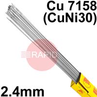 RT732450 SIFAlloy No 73 Special Alloy Tig Wire, 2.4mm Diameter x 1000mm Cut Lengths - ISO 24373: Cu7158 (CuNi30). 5.0kg Carton