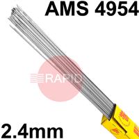 RT752425 SIFALLOY No 75 Ti5 Titanium Special Alloy TIG Wire, 2.4mm Diameter x 1000mm Cut Length - AWS A5.1AWS A5.16Ti-5, AMS 49542. 2.5Kg Pack
