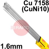 RT791650 SIFAlloy No 79 Special Alloy Tig Wire, 1.6mm Diameter x 1000mm Cut Lengths - ISO 24373: Cu7158 (CuNi10). 5.0kg Pack