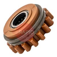 W001050 Kemppi Compressing Feed Roll. 1.4mm V Groove. Brown
