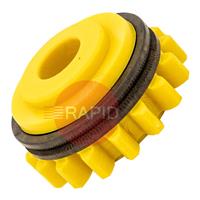 W001061 Kemppi Drive Roll. 1.4mm to 1.6mm knurled Yellow