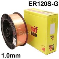 WG121015 Sifmig 120S-G Low Alloy Mig Wire 1.0mm Dia 15kg Spl, EN ISO 16834-A: G 89 4 M (Mn4Ni2CrMo), AWS A5.28 ER120S-G