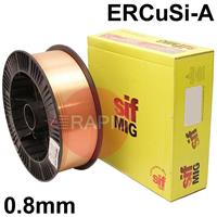 WO960840 Sifmig 968 copper wire containing 3% silicon and 1% manganese 0.8mm Dia 4.0 kg Spl, ERCuSi-A