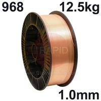 WO961012 Sifmig 968 copper wire containing 3% silicon and 1% manganese 1.0 mm Dia 12.5 kg Spl, ISO 2473 Cu 6560 (CuSi3Mn1), BS: 2901 C9