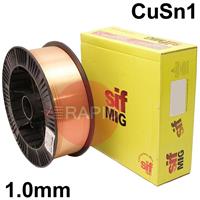 WO981040 Sifmig 985 98.5% copper wire 1.0 mm Dia 4.0 kg Spl, ISO 24373 Cu 1898 (CuSn1), BS: 2901 C7