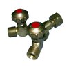 40870 Double Outlet - Acetylene Valved 3/8'' LH